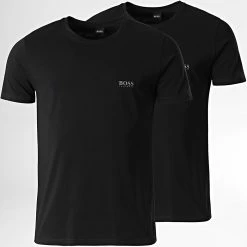 Remise ❤️ Lot De 2 Tee 👕 Shirts 50325405 Noir de BOSS 😀