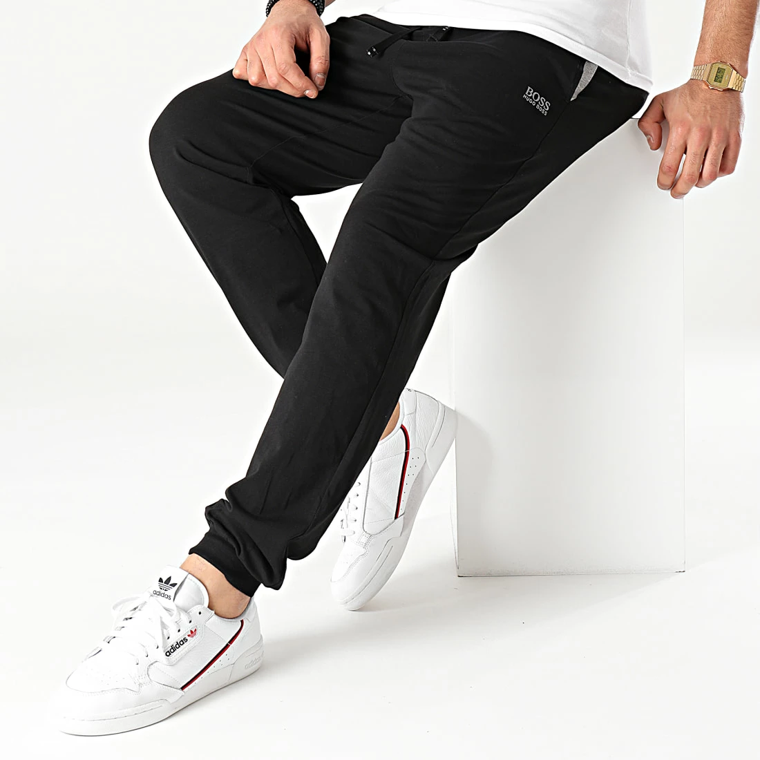 De gros ❤️ Pantalon Jogging Mix And Match 50379005 Noir de BOSS ✨ – Image 3