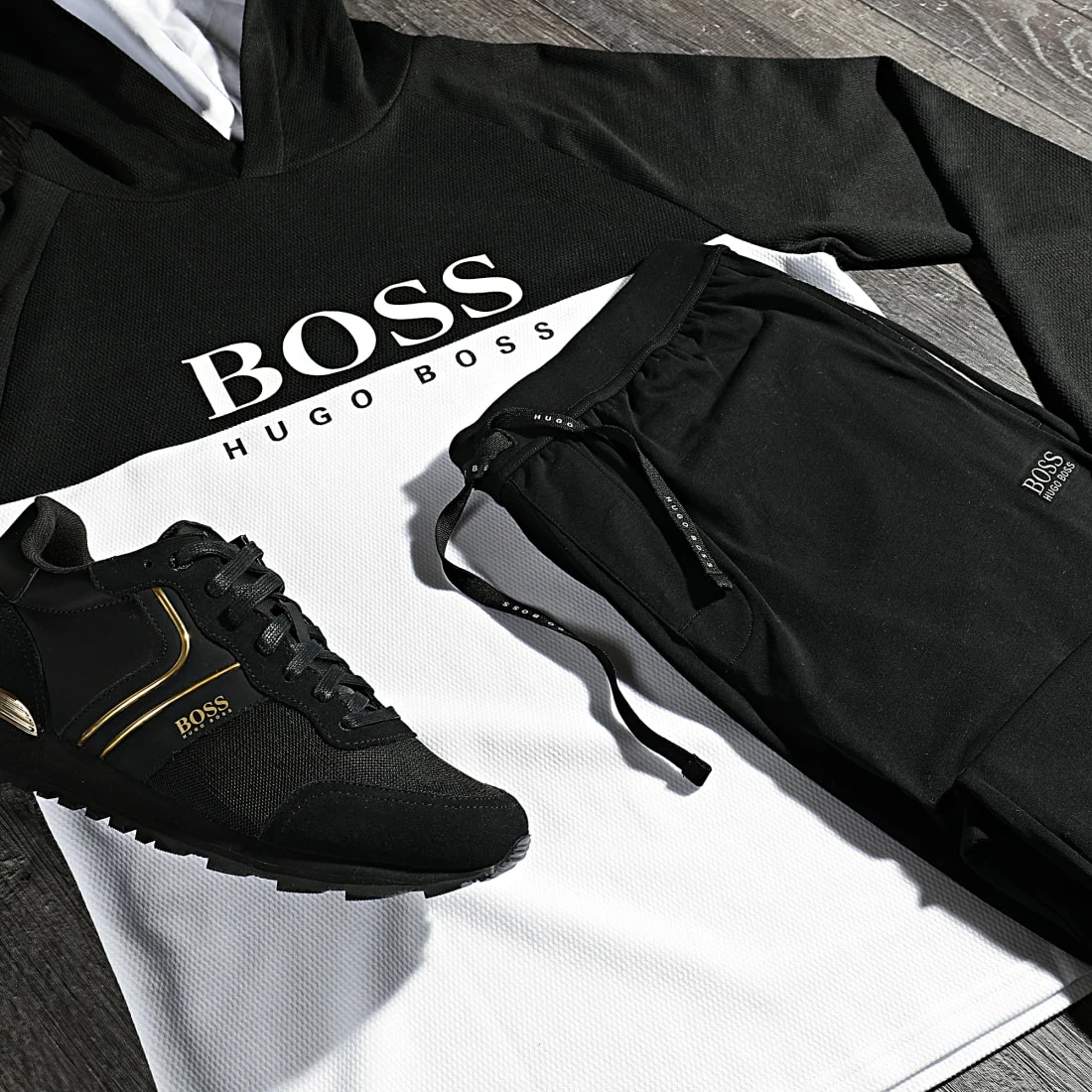 De gros ❤️ Pantalon Jogging Mix And Match 50379005 Noir de BOSS ✨ – Image 5