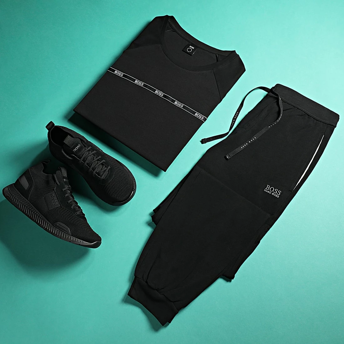 De gros ❤️ Pantalon Jogging Mix And Match 50379005 Noir de BOSS ✨ – Image 6