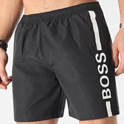Coupon 💯 Short De Bain Dolphin 50439746 Noir de BOSS ⌛