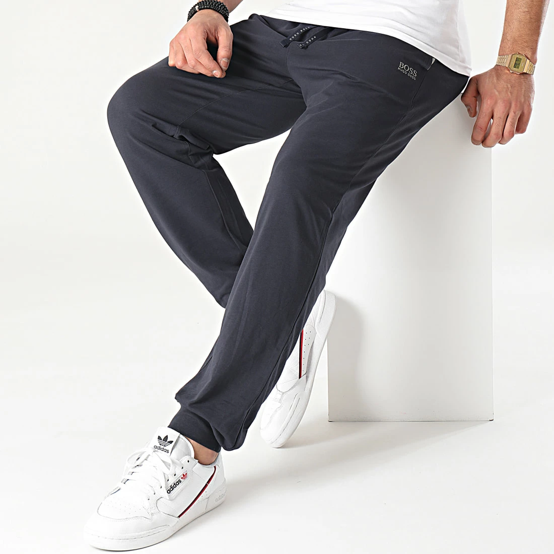 Le moins cher đŻ Pantalon Jogging 50379005 Bleu Marine de BOSS â â Image 3