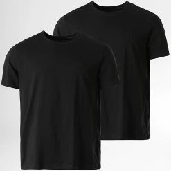 Acheter 🛒 Lot De 2 Tee 👚 Shirts RN 50377785 Noir de BOSS 🌟