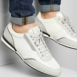 Meilleure affaire ⭐ Baskets Saturn Low Mesh 50455313 Open White de BOSS 😉