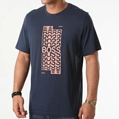 Promo 😍 Tee 👕 Shirt 50452841 Bleu Marine de BOSS 🔥