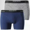 Meilleure vente 👏 Lot De 2 Boxers 50458031 Blanc Bleu Marine de BOSS 😀