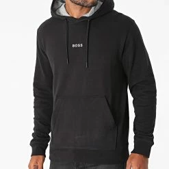 Grosses soldes 👍 Sweat Capuche 50462831 Noir de BOSS 🧨