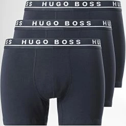 Meilleure affaire ⌛ Lot De 3 Boxers 50325404 Bleu Marine de BOSS 🛒