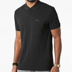 De gros ⌛ Polo Manches Courtes Piro 50461693 Noir de BOSS ⌛