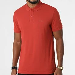 Acheter ✨ Polo Manches Courtes Piro 50461693 Rouge Brique de BOSS 🛒