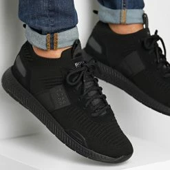 De gros 🎉 Baskets Titanium Runner 50452034 Black de BOSS ⌛