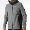 Meilleure affaire ⌛ Veste Zippée Capuche 50458176 Gris Chiné Noir de BOSS 😀