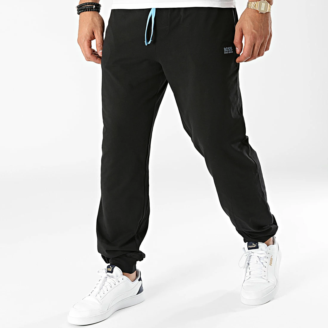 Grosses soldes 👍 Pantalon Jogging Mix And Match 50381880 Noir de BOSS 🛒