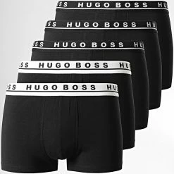 Le moins cher 🛒 Lot De 5 Boxers 50470072 Noir de BOSS 💯