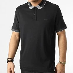 Meilleur prix 😀 Polo Manches Courtes 50462525 Noir de BOSS 👍