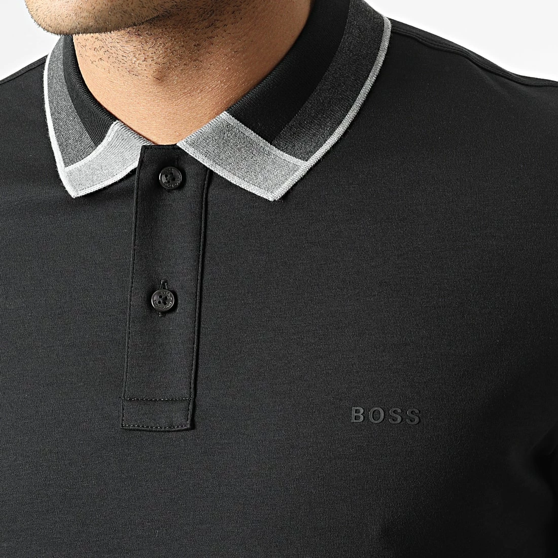 Meilleur prix 😀 Polo Manches Courtes 50462525 Noir de BOSS 👍 – Image 2