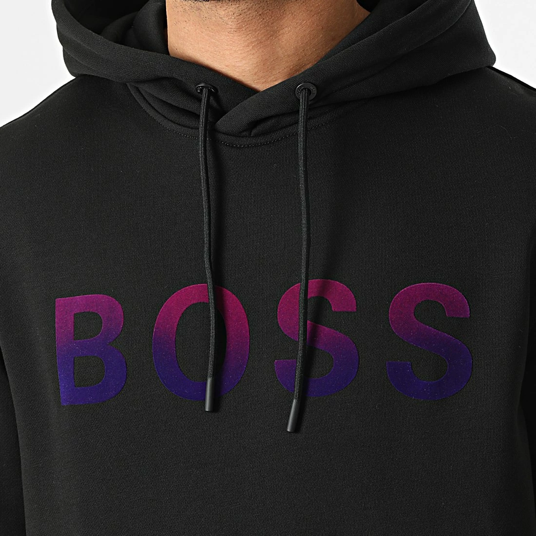 Bon marché 🤩 Sweat Capuche Wetry 50462542 Noir Dégradé de BOSS 👏 – Image 2