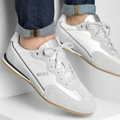 Tout neuf 🔥 Baskets Rusham Low Profile Mix 50464551 Black de BOSS ⌛