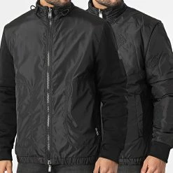 Remise 🎁 Veste Zippée Capuche Réversible Scavo 42 50458267 Noir de BOSS 👍