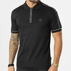 Bon marché ❤️ Polo Manches Courtes Paras 10 50462634 Noir de BOSS 🌟