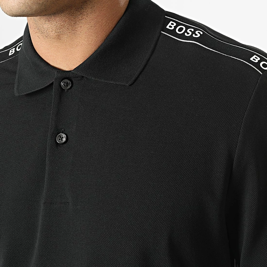 De gros 😀 Polo Manches Courtes A Bandes 50462400 Noir de BOSS ❤️ – Image 2
