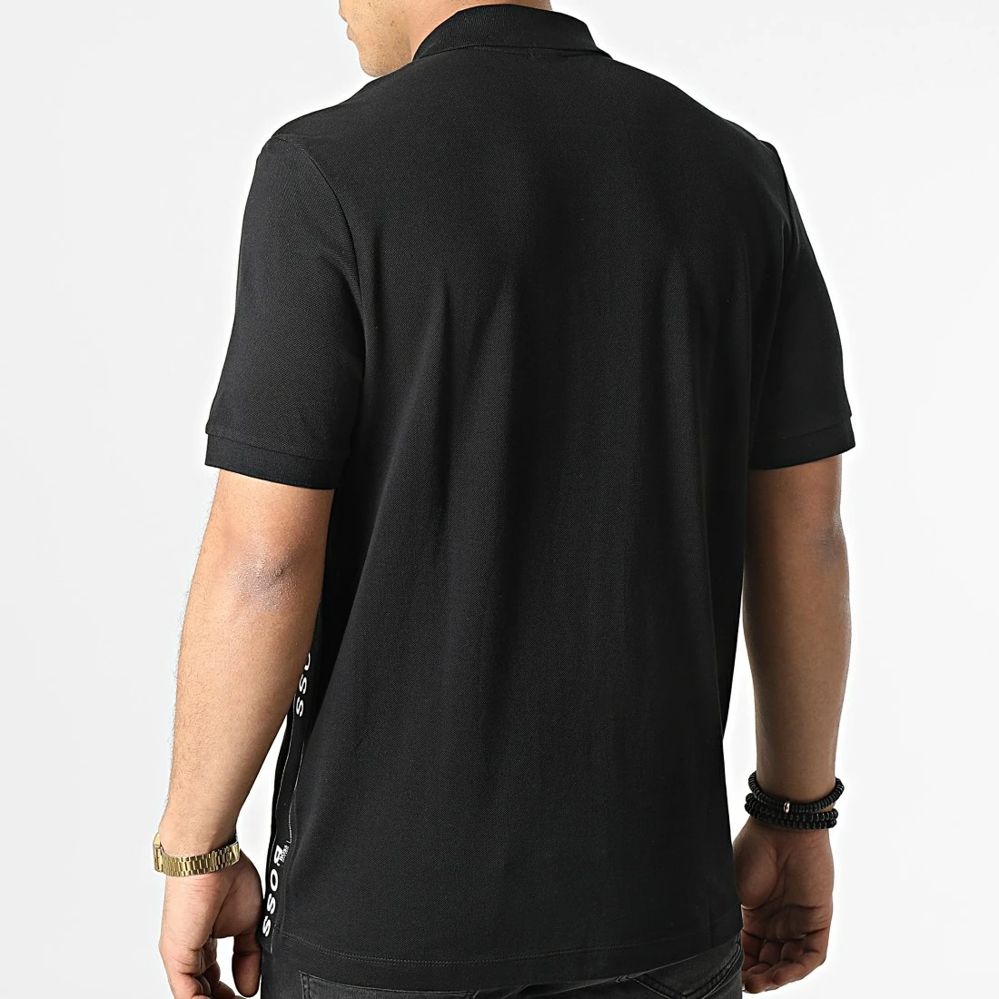 De gros 😀 Polo Manches Courtes A Bandes 50462400 Noir de BOSS ❤️ – Image 4