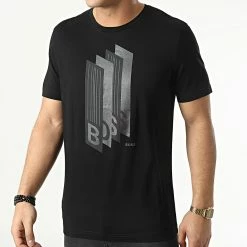 Meilleur prix 😉 Tee 👕 Shirt 50462873 Noir de BOSS 🥰