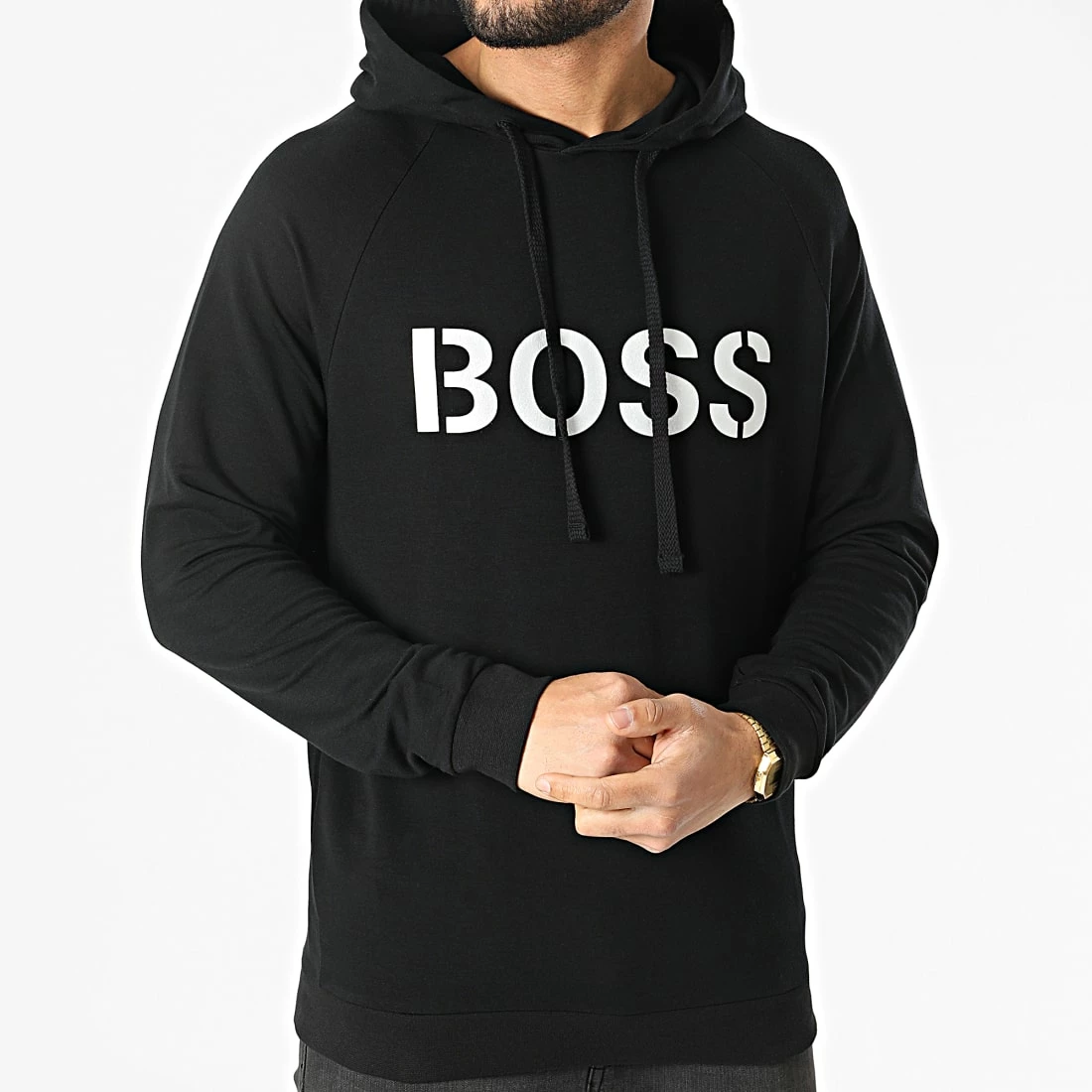 Nouveau 💯 Sweat Capuche 50465044 Noir de BOSS 💯 – Image 3