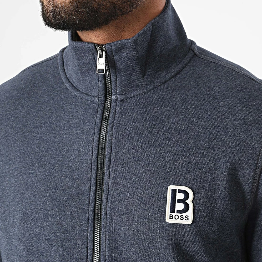 Nouveau 👍 Veste Zippée 50462546 Bleu Marine Chiné de BOSS 🌟 – Image 2