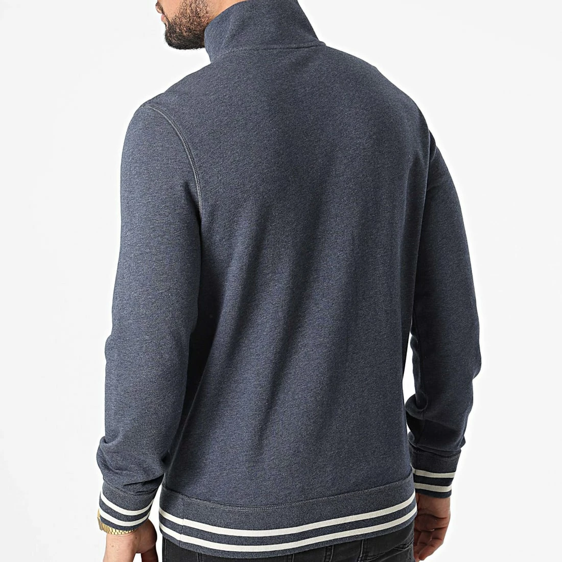 Nouveau 👍 Veste Zippée 50462546 Bleu Marine Chiné de BOSS 🌟 – Image 4