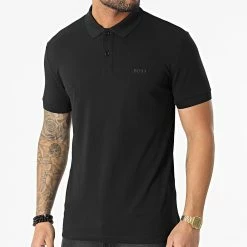 Meilleure affaire 🎉 Polo Manches Courtes 50461693 Noir de BOSS 🎁