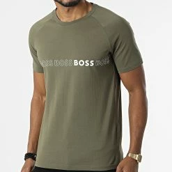 Tout neuf 🔔 Tee 👕 Shirt 50469290 Vert Kaki de BOSS 🌟