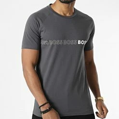 Sortie 🌟 Tee 👚 Shirt 50469290 Gris Anthracite de BOSS 🥰