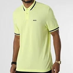 Coupon 🛒 Polo Manches Courtes 50472024 Jaune de BOSS ⭐