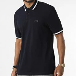 Grosses soldes 🔔 Polo Manches Courtes 50472024 Bleu Marine de BOSS ✨