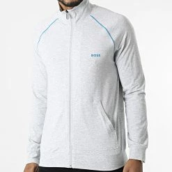 Offres 🌟 Veste Zippée 50469596 Gris Chiné de BOSS 💯