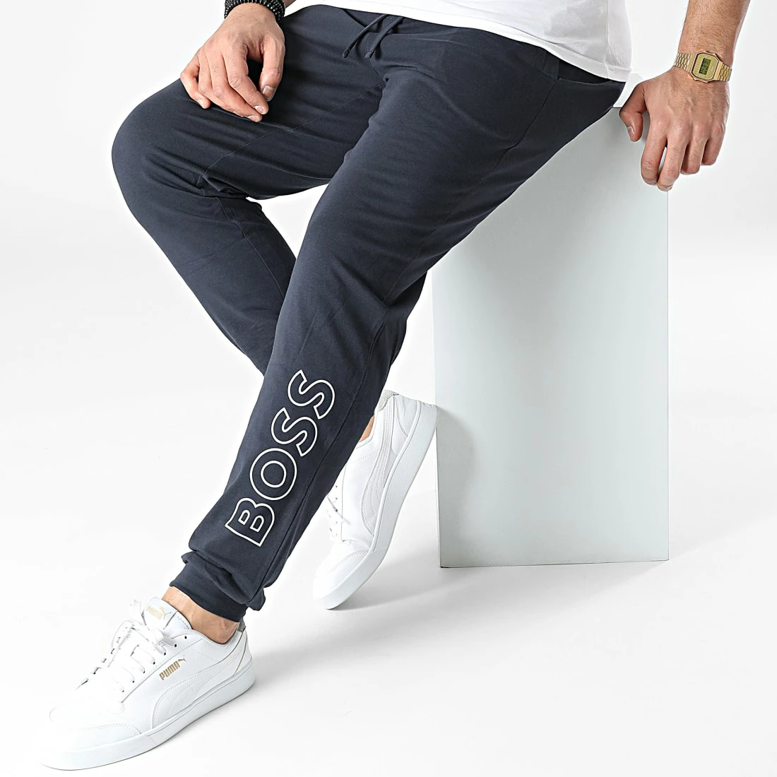 Coupon ✨ Pantalon Jogging 50465569 Bleu Marine de BOSS ❤️ – Image 3