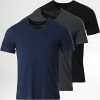 Tout neuf 🧨 Lot De 3 Tee 👕 Shirts Col V 50325389 Bleu Marine Noir Gris Anthracite Chiné de BOSS 🎉