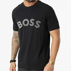 Meilleure vente ❤️ Tee 👕 Shirt 50473170 Noir de BOSS 🎉