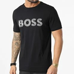 Le moins cher ✔️ Tee 👚 Shirt 50466608 Noir de BOSS 😀