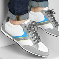 Le moins cher 💯 Baskets Saturn Low Profile 50471235 Open Grey de BOSS 💯