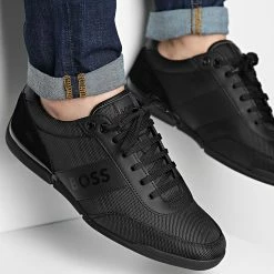 Meilleure vente 👏 Baskets Saturn Low Profile 50470364 Black de BOSS ✔️