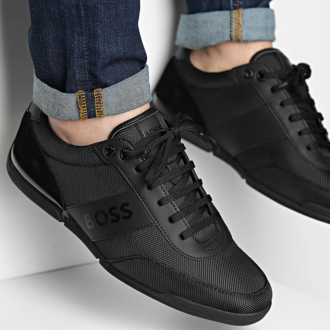 Meilleure vente 👏 Baskets Saturn Low Profile 50470364 Black de BOSS ✔️