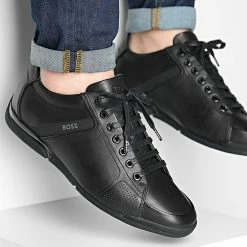 Vente flash 👏 Baskets Saturn Low Profile 50471262 Black de BOSS 👏