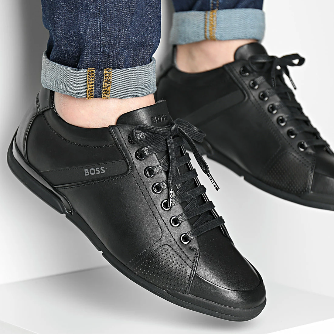 Vente flash 👏 Baskets Saturn Low Profile 50471262 Black de BOSS 👏