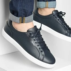 Meilleure vente 😀 Baskets Ribiera Tennis 50471323 Dark Blue de BOSS 🎁