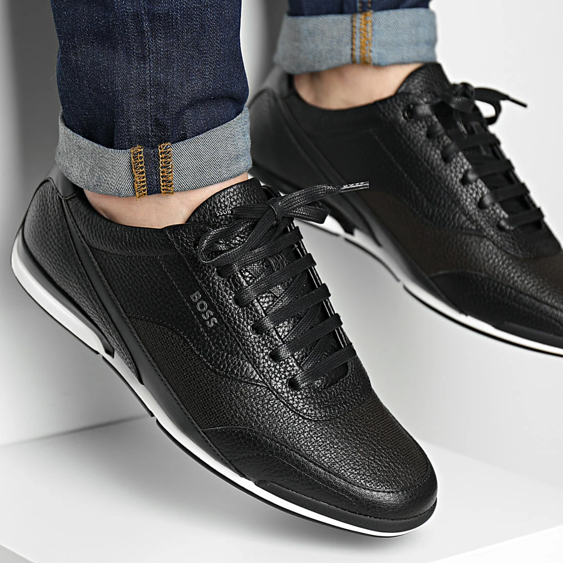 Meilleur prix 🛒 Baskets Saturn Low Profile 50470378 Black de BOSS 💯