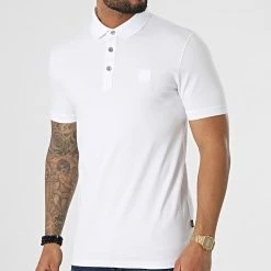 Tout neuf 👍 Polo A Manches Courtes Passenger 50472668 Blanc de BOSS 🎁