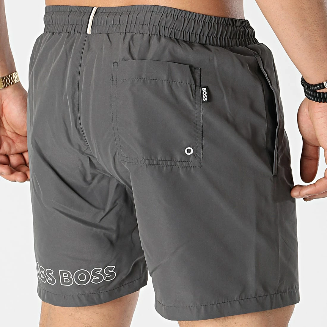 Acheter 🧨 Short De Bain Dolphin 50469300 Gris Anthracite de BOSS 🛒 – Image 4