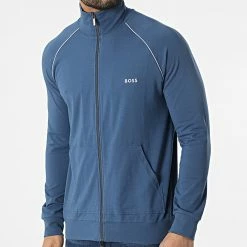 De gros 🧨 Veste Zippée 50469596 Bleu Marine de BOSS ✨